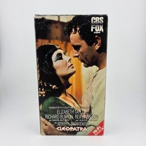 Cleopatra VHS Tape Elizabeth Taylor Richard Burton CBS Fox Video Hi-Fi Stereo‎